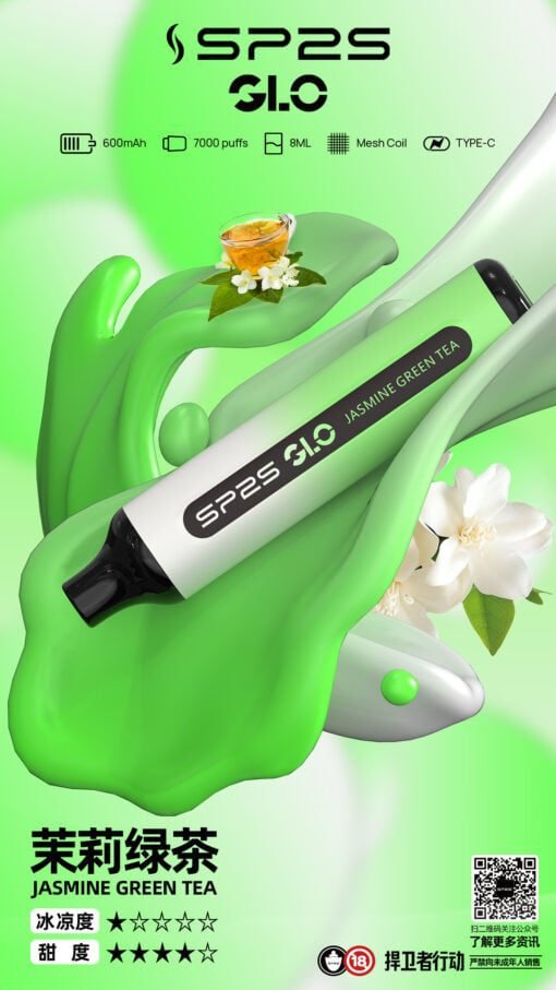 【SP2S GLO】7000口拋棄式電子煙 8ml大容量 30mg 可充電 Type-C快充 Mesh霧化 多口味 台灣現貨:圖片 6